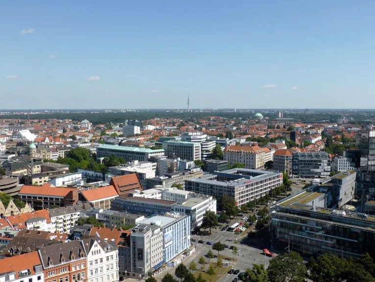 Ein Teil Hannovers von oben.